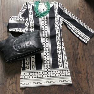 Julie Brown A-line Dress BLK/WHT